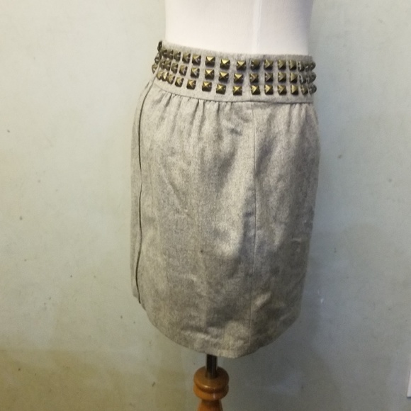 Anthropology Silence + noise studded wool skirt O8 - Picture 3 of 5